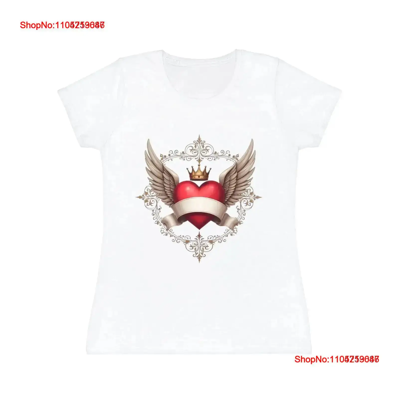 Streetwear Brand Heart - T シャツ 女性用 ハートと翼 By BRAVY