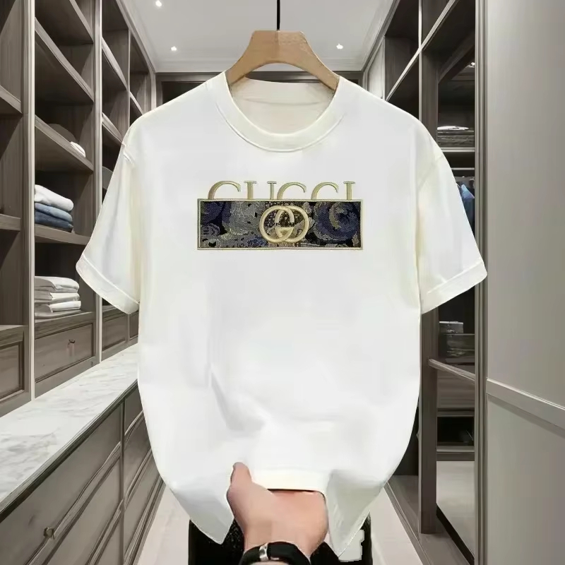 Streetwear Brand Clothing - 2026 新しい高級ブランドレターパターンプリントメンズ 100% 純綿半袖ラウンドネック Tシャツストリートメンズ T