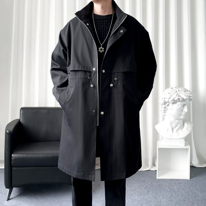 Streetwear Brand Clothing - 韓国のメンズファッショントレンチコート,ロングオーバーコート,メンズウインドブレーカー,アウターウェア,新品,ストリートウェア