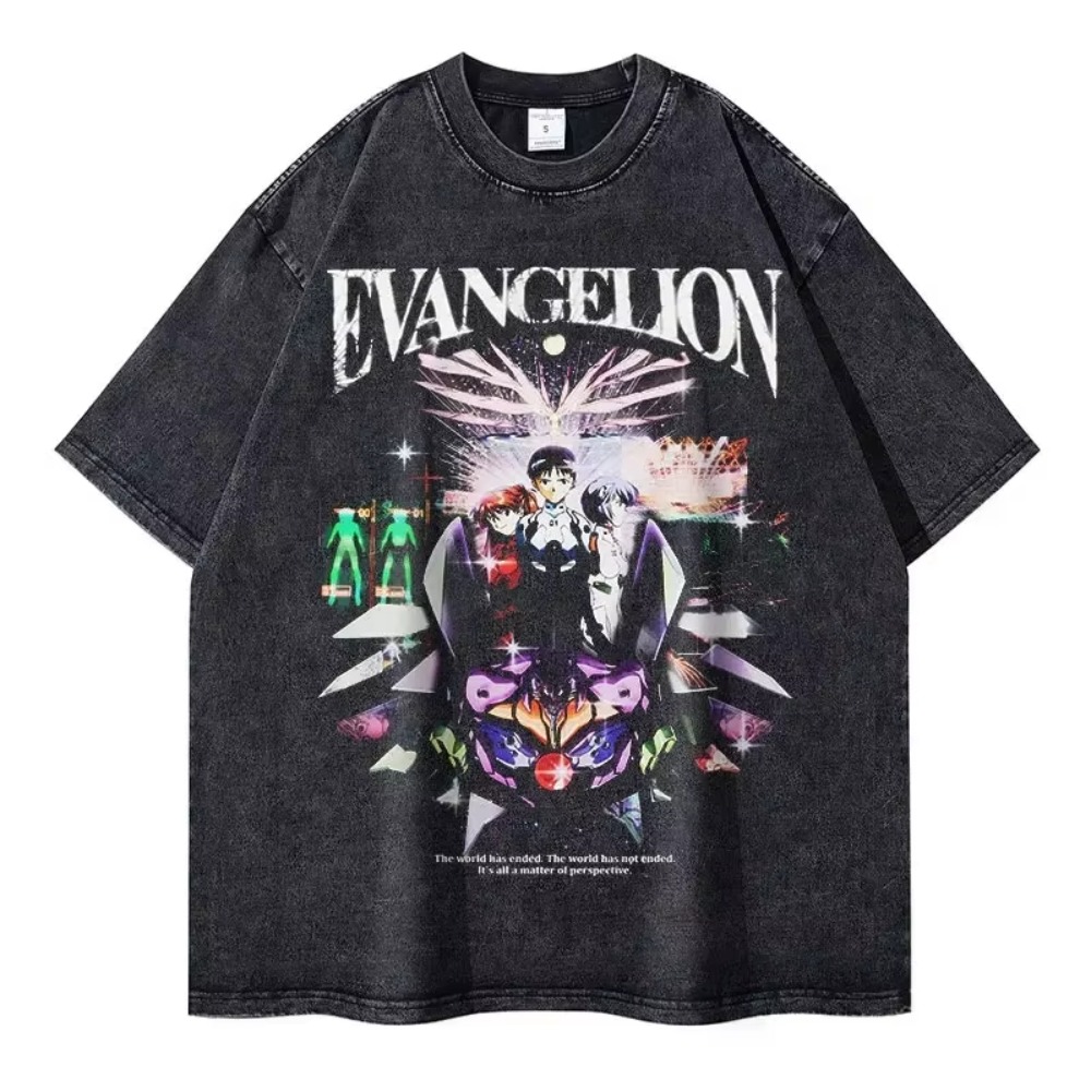 特大メンズ Tシャツ服 EVA アニメストリートブランドヴィ - Streetwear Brand Clothing のレビューと価格