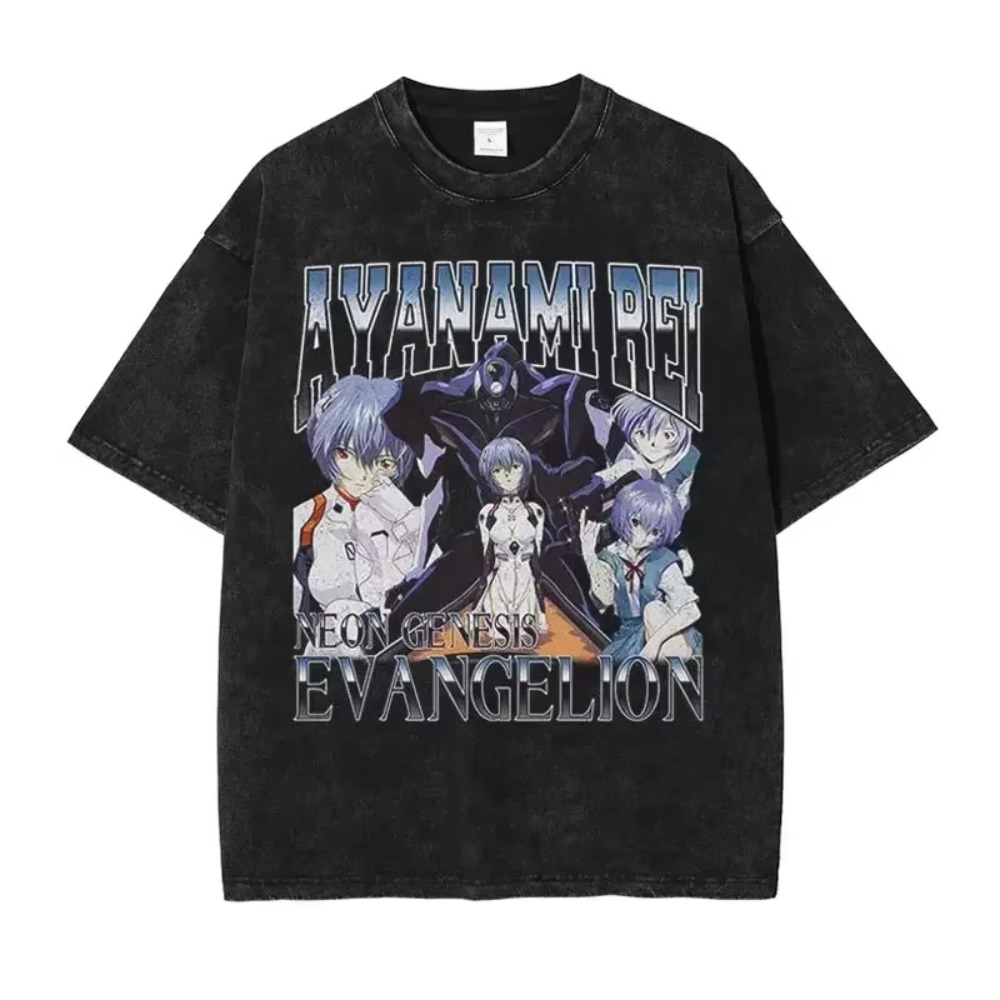 特大メンズ Tシャツ服 EVA アニメストリートブランドヴィ - Streetwear Brand Clothing のレビューと価格