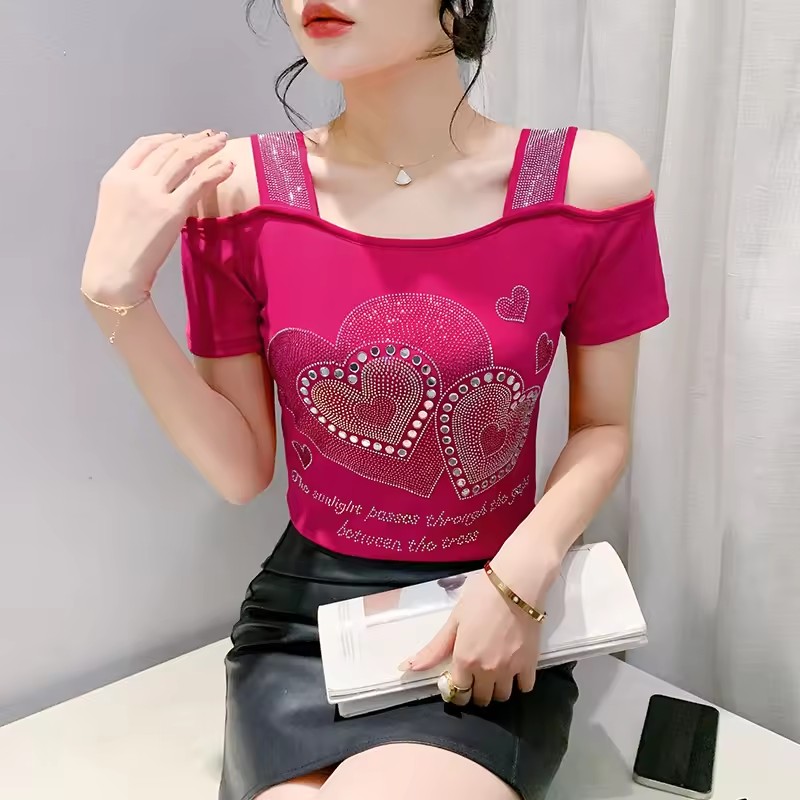 ブランドデザイン ハート型レター レディースTシャツ ハイエ - Streetwear Brand Heart のレビューと価格