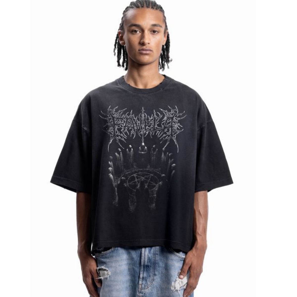 聖心メタルフォントストリートトレンディブランド Tシャツコッ - Streetwear Brand Heart のレビューと価格