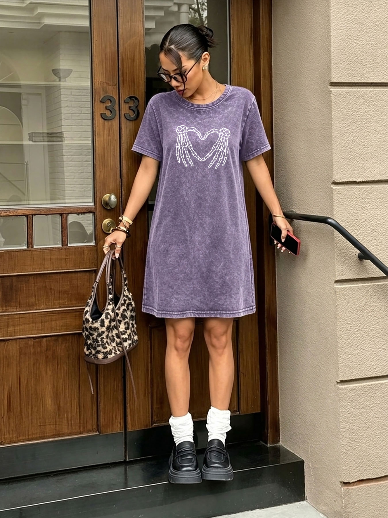 ヴィンテージ風ウォッシュ加工ダメージTシャツワンピース レデ - Streetwear Brand Heart のレビューと価格