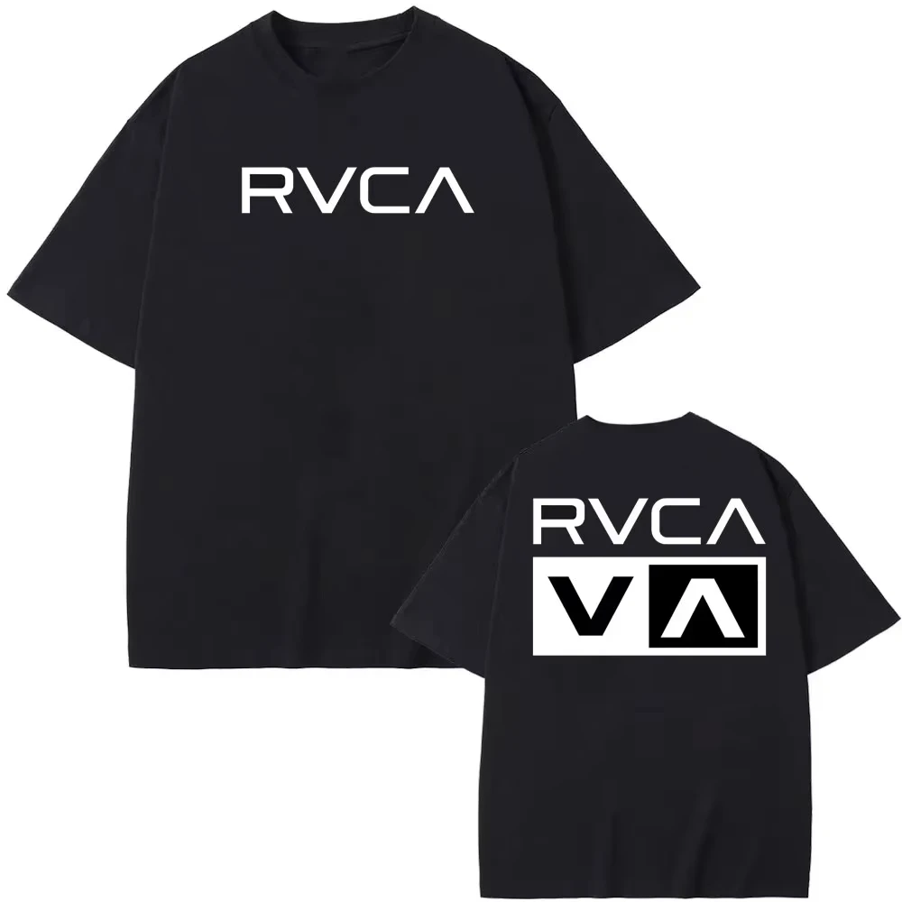 RVCA Tシャツ黒 Tシャツ夏の綿 Tシャツ夏半袖ファッシ - Streetwear Brand Clothing のレビューと価格